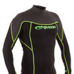 Mens Long Sleeve Rash Vest Black/Graphite/Lime
